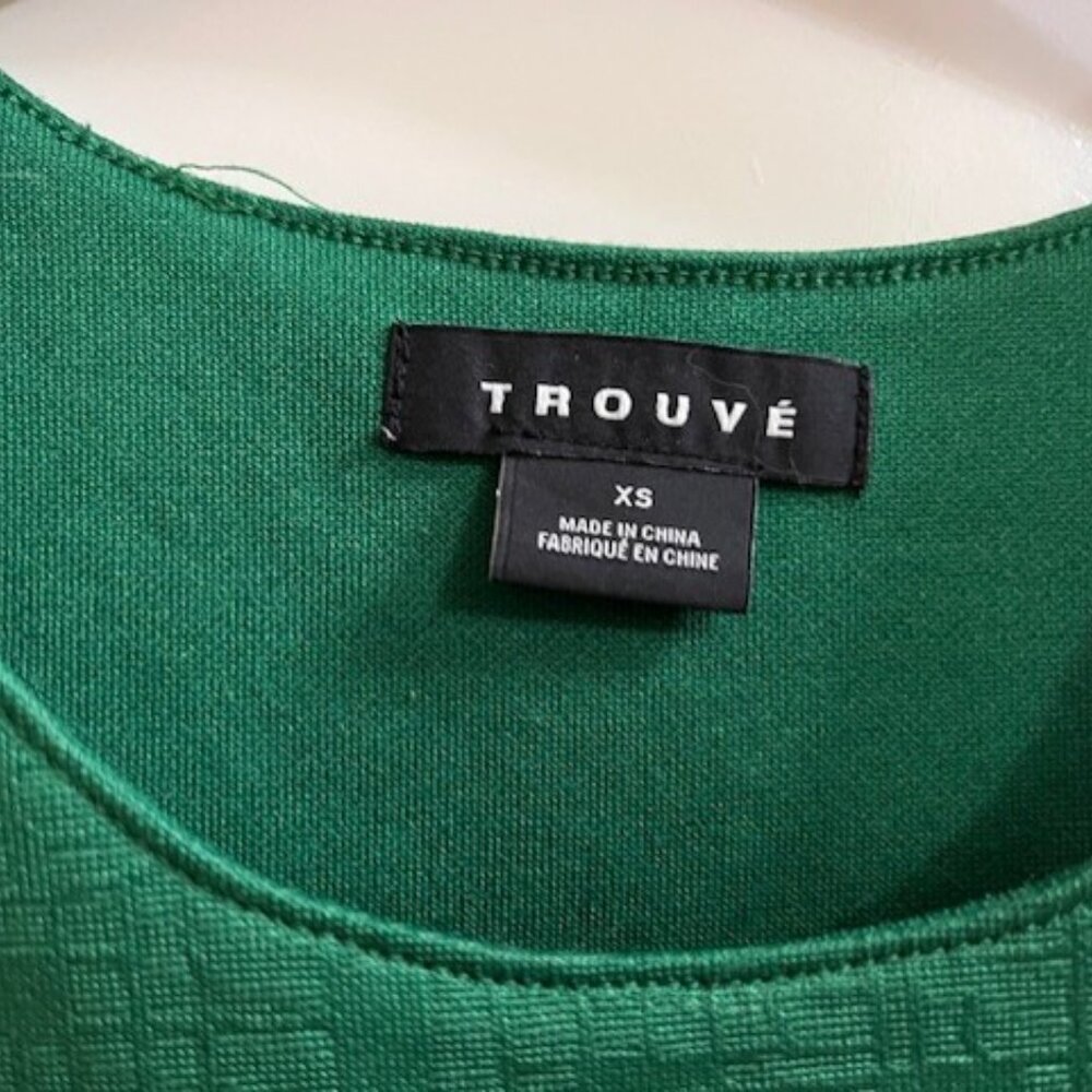 Trouve Green Top, Open Back, Size Xs - image 2